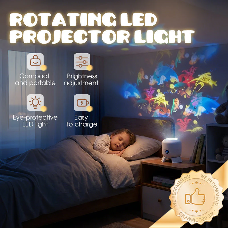 ✨Dynamic rotating LED projector lamp